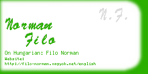 norman filo business card